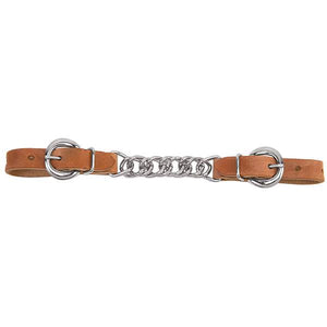 Weaver Harness Leather 3-1/2" Single Flat Link Chain Curb Strap