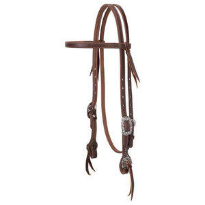 Weaver Working Tack Headstalls With Designer Buckles Split Ear Floral (Split Ear)