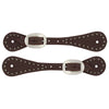Weaver Youth Oiled Harness Leather Spur Straps with Spots