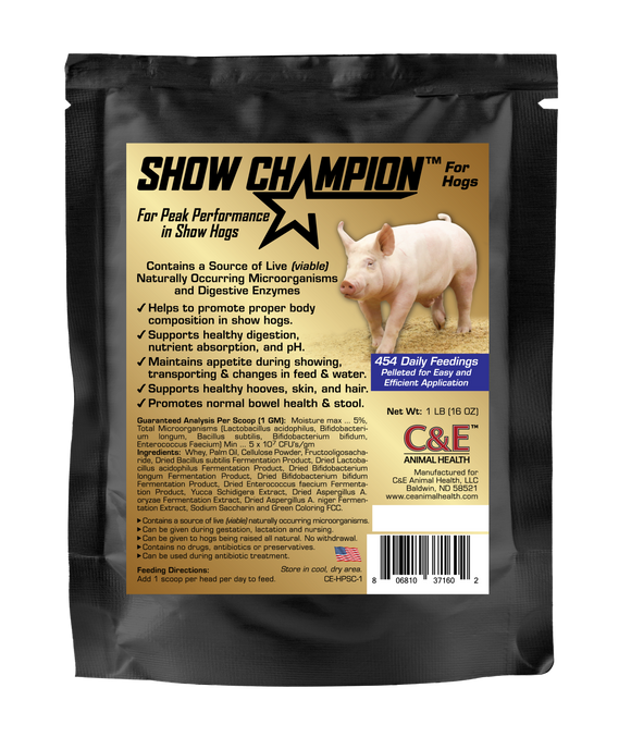C&E Animal Health Show Champion for Hogs (1 LB)