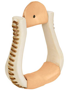 Weaver Leather Rawhide Leather Covered Stirrups Bell (3")