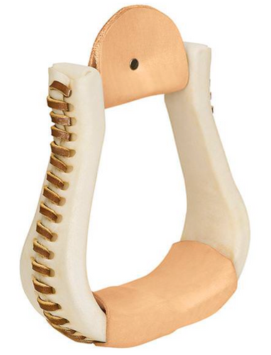 Weaver Leather Rawhide Leather Covered Stirrups Bell